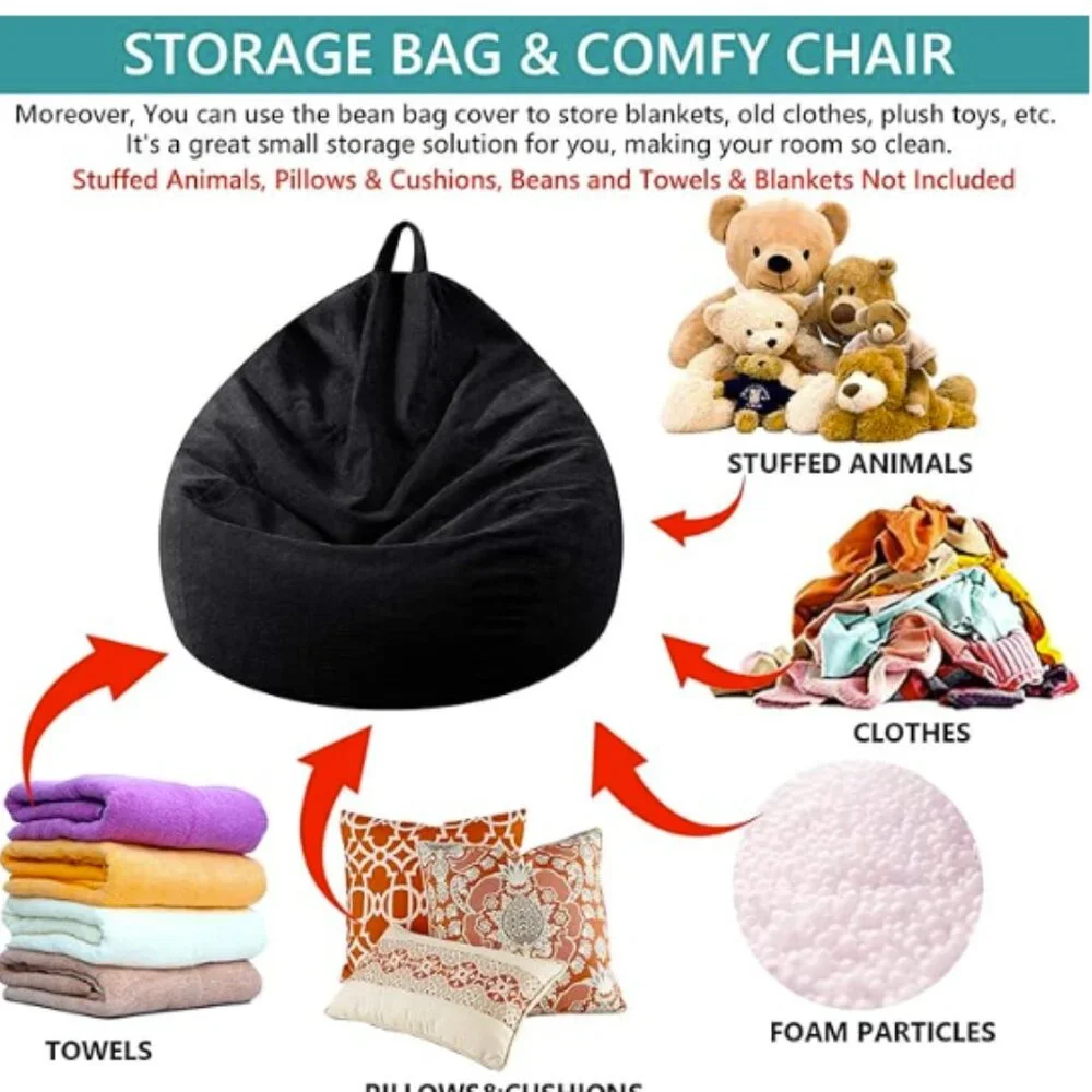 Bean Bag Chair Cover Only (No Filler)